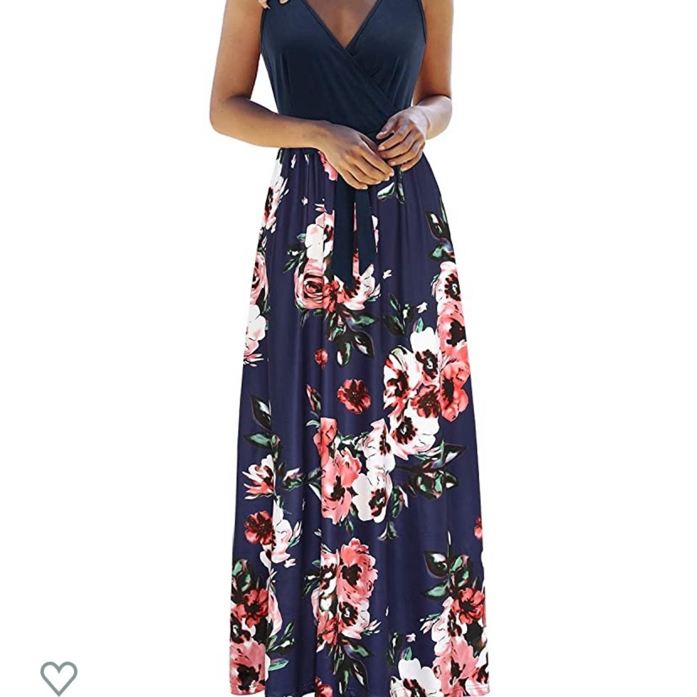 Floral Maxi Dress w Pockets